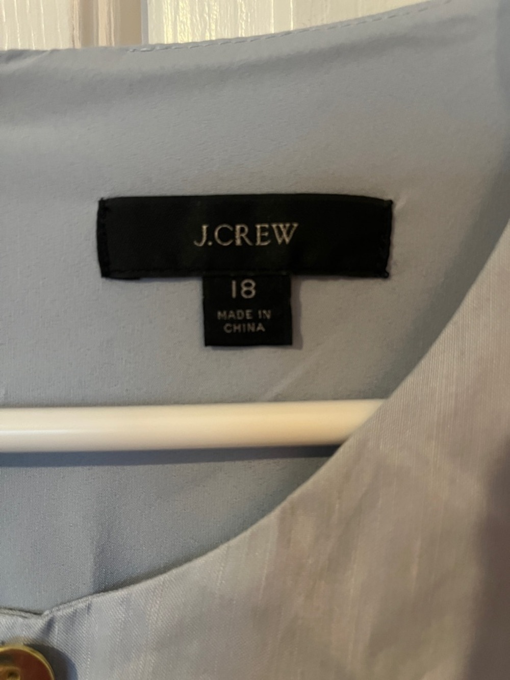 J.Crew Size 18 Linen Blend Dress Gold Button Front Short Sleeve - Picture 2 of 6